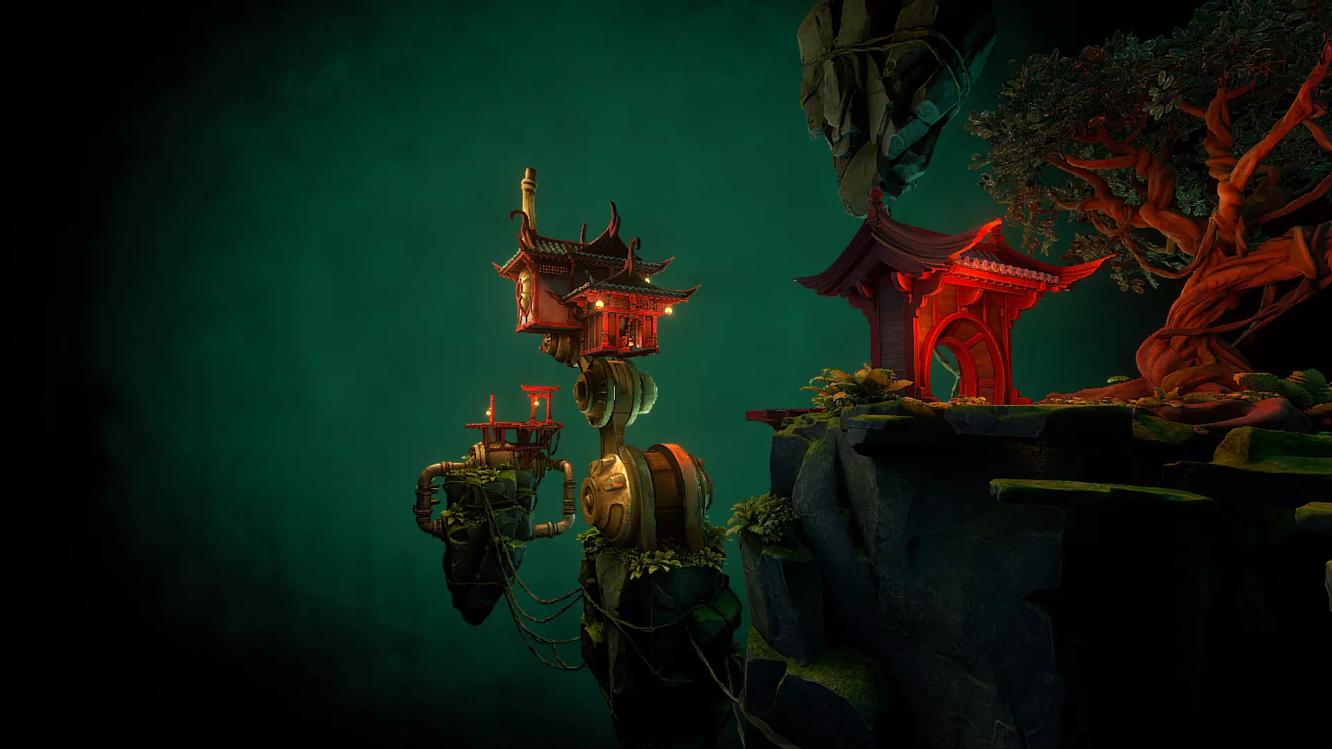 Stylized Fantasy Asian Temple Environment 3D Model 3D model_14