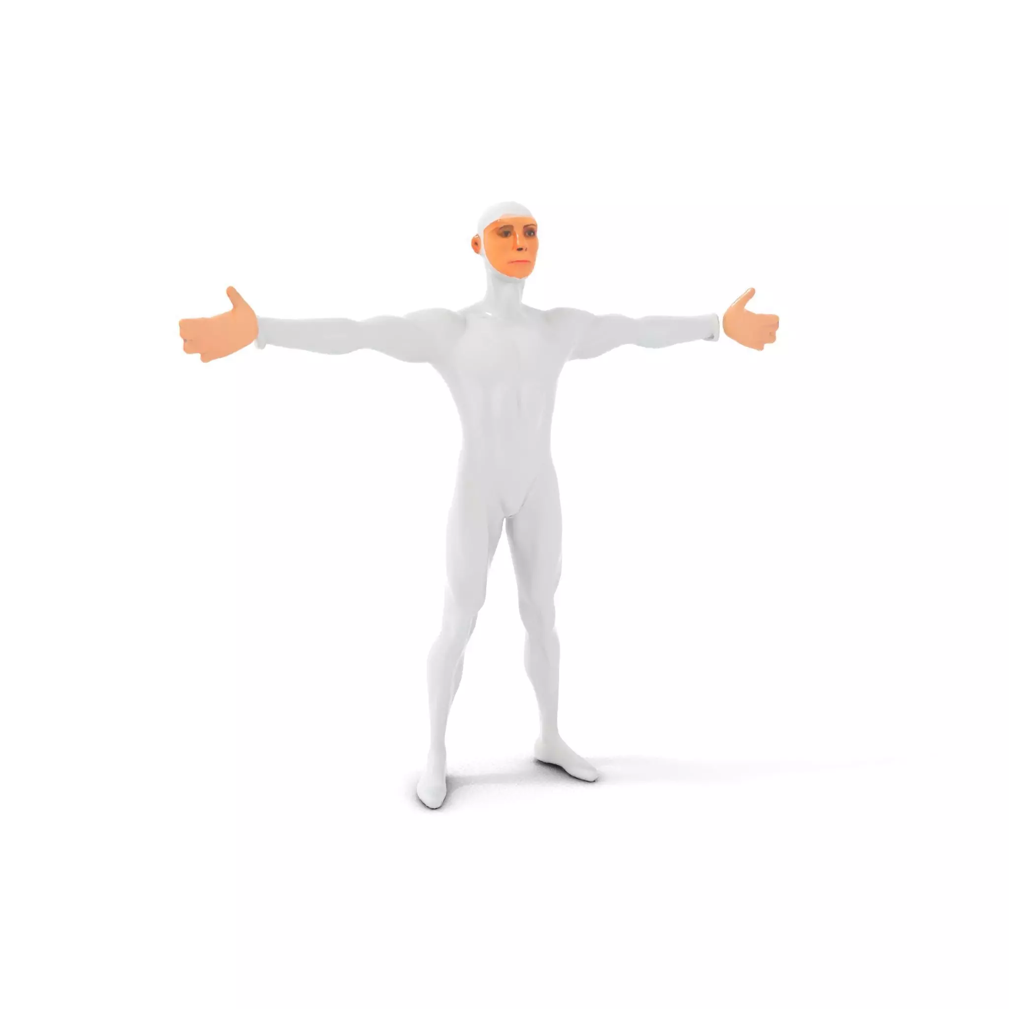 Sleek White Human model pack Low-poly 3D model_0