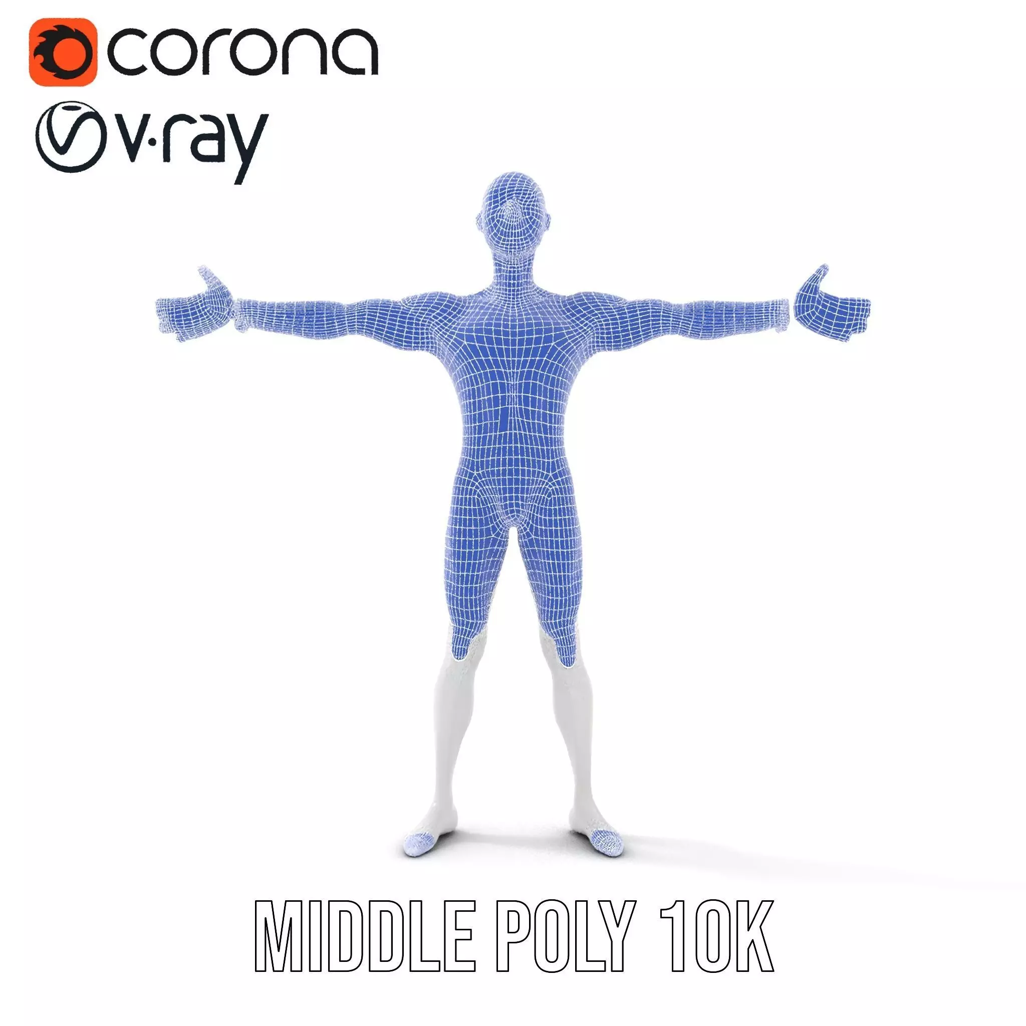 Sleek White Human model pack Low-poly 3D model_27