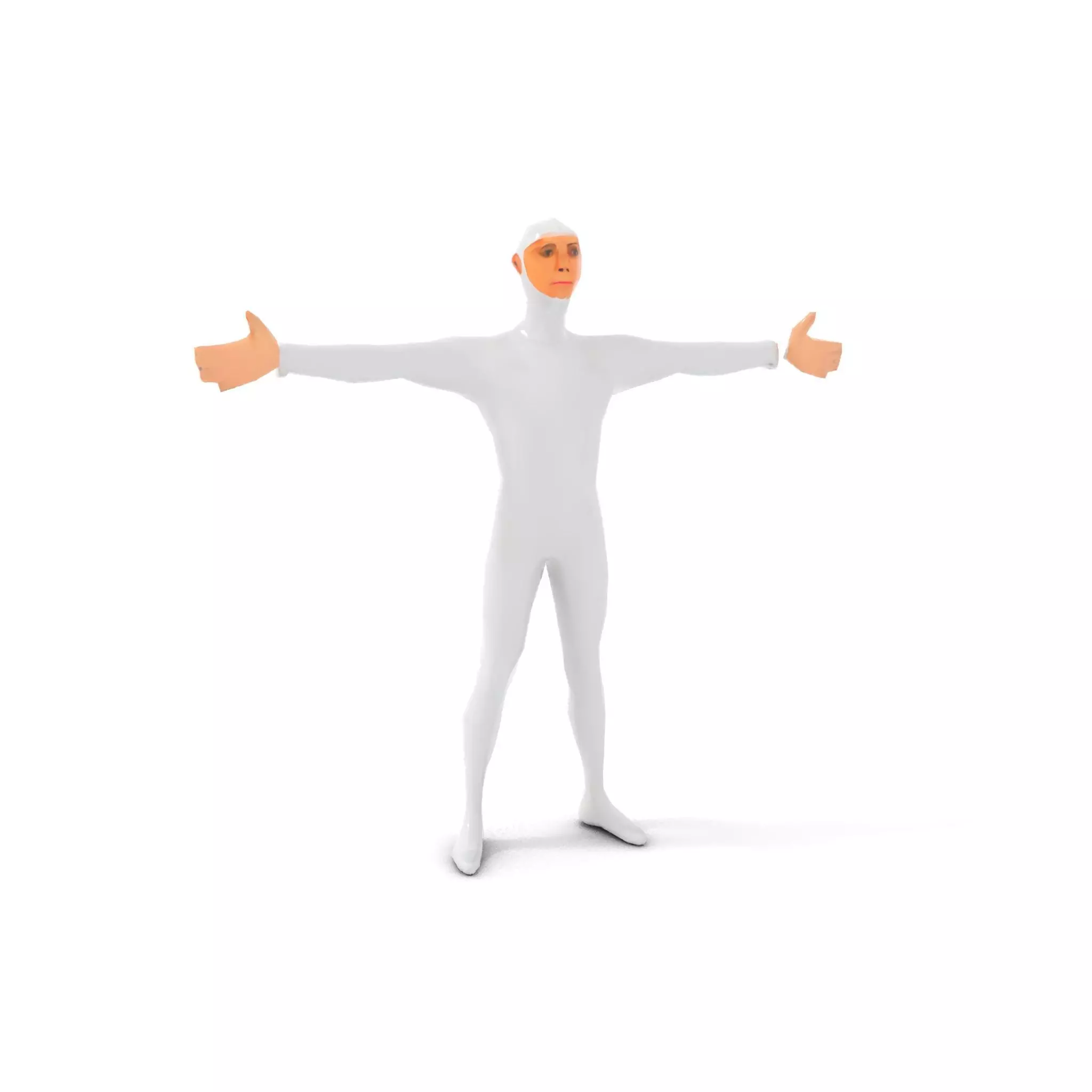 Sleek White Human model pack Low-poly 3D model_14