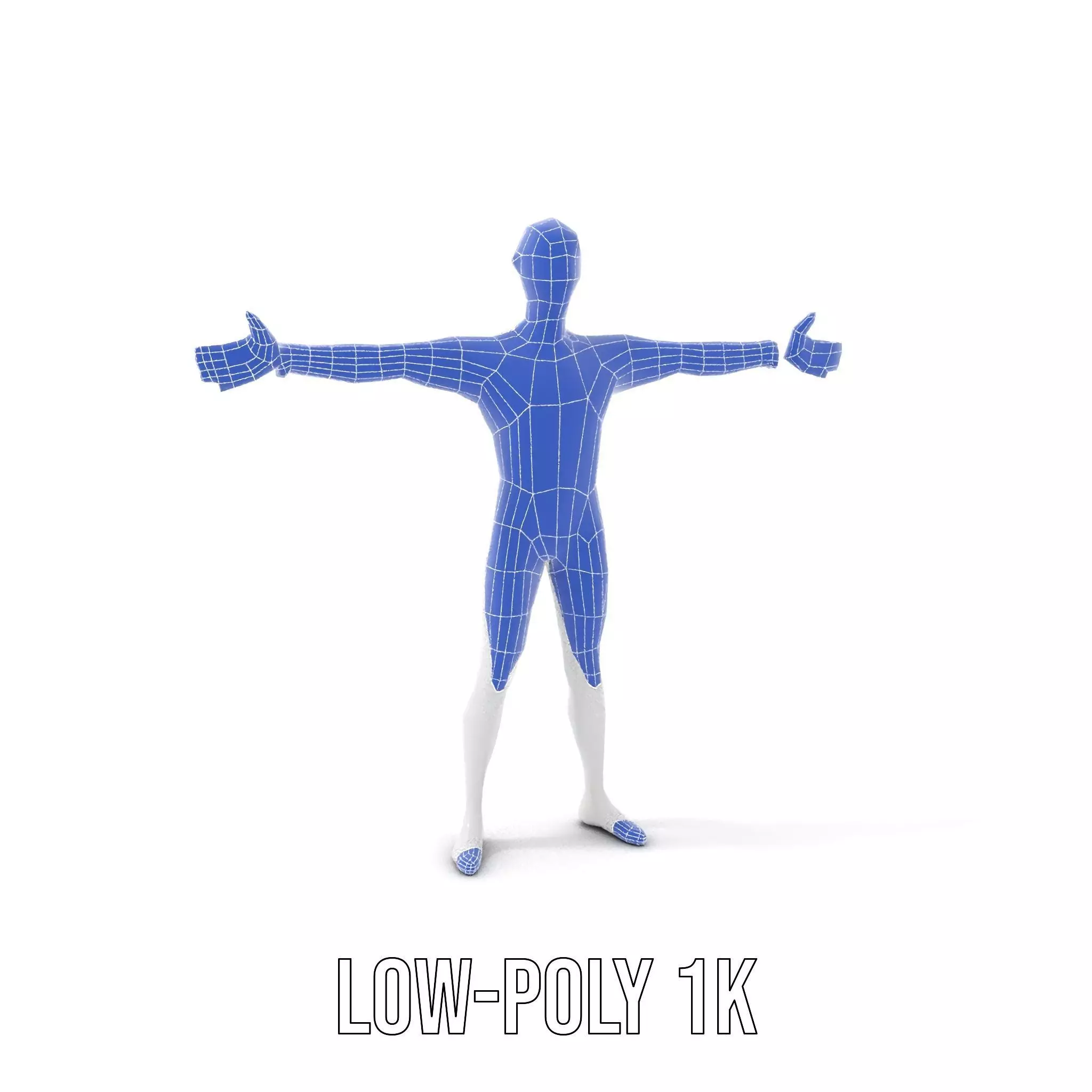 Sleek White Human model pack Low-poly 3D model_31