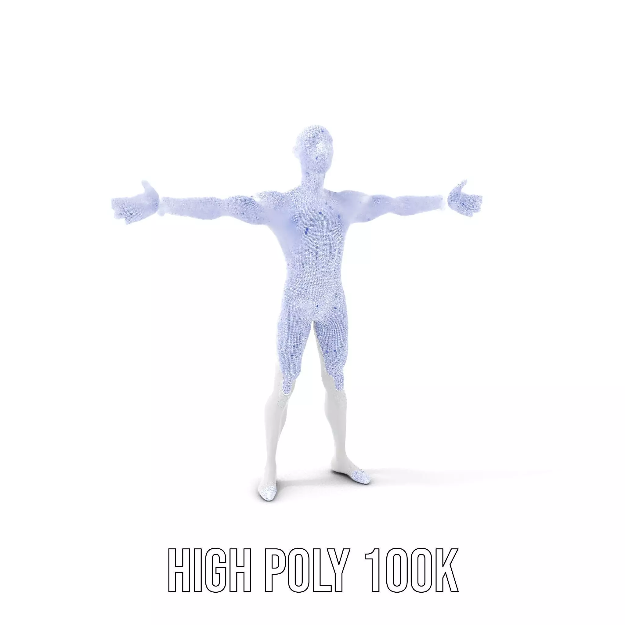 Sleek White Human model pack Low-poly 3D model_4