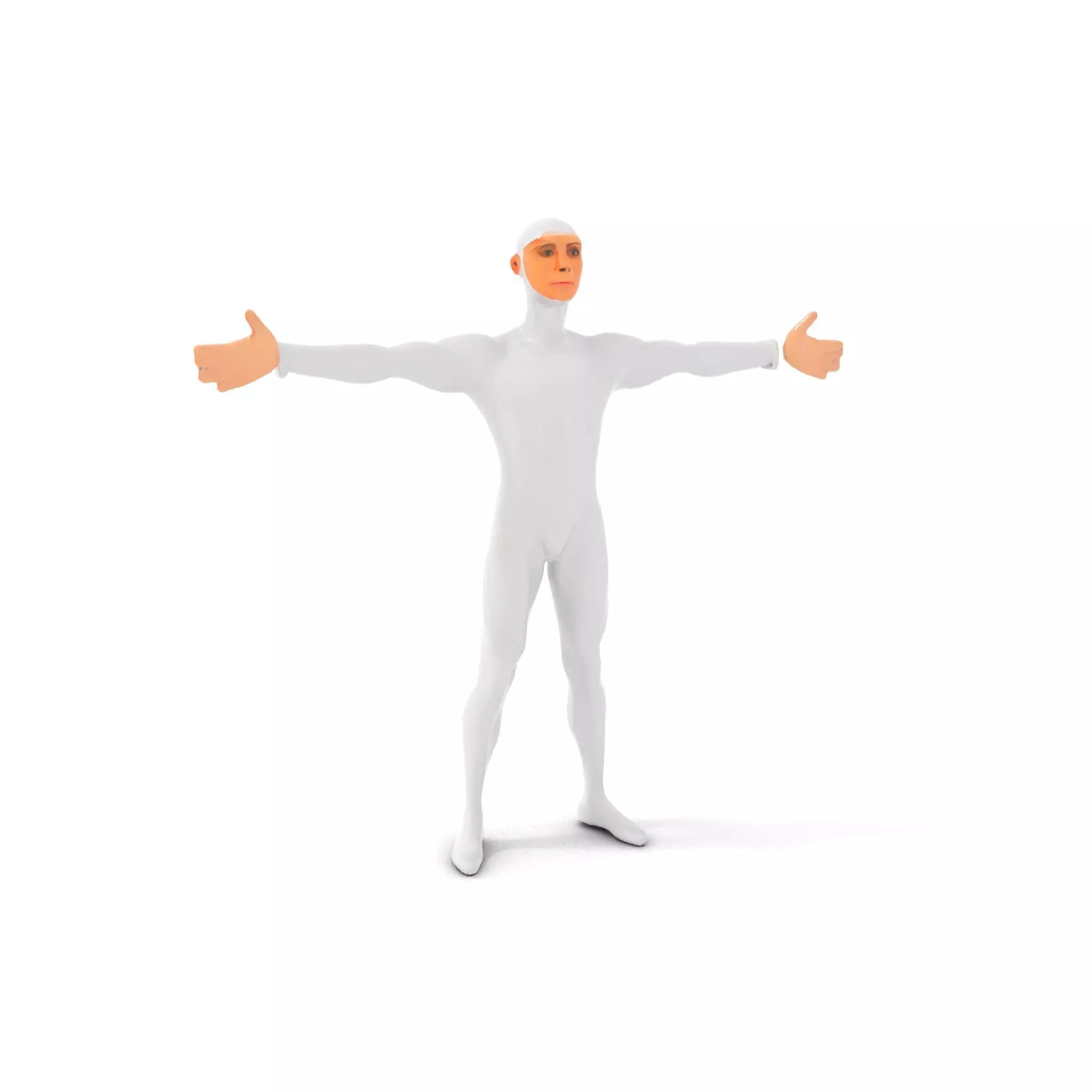 Sleek White Human model pack Low-poly 3D model_5