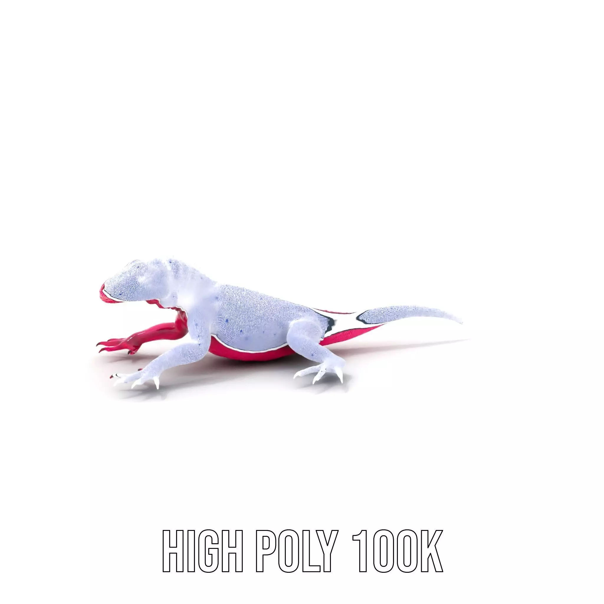 Vibrant Magenta Lizard model pack Low-poly 3D model_4