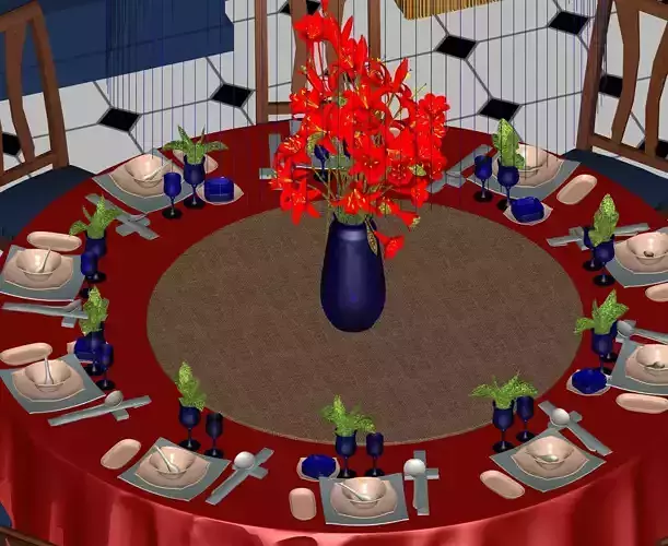Dining room Free 3D print model
