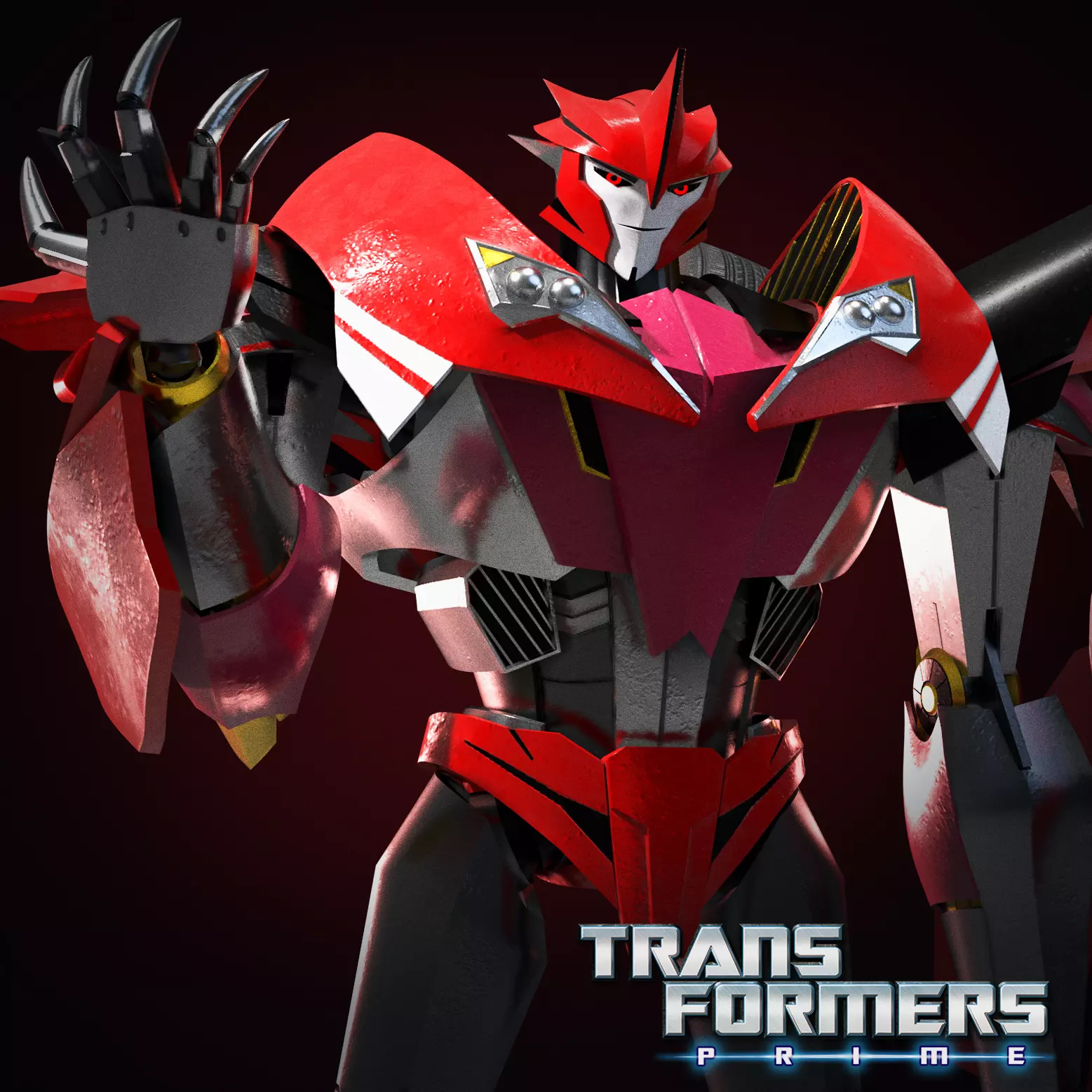 Knockout Transformers Prime Character Rig Free 3D model_1