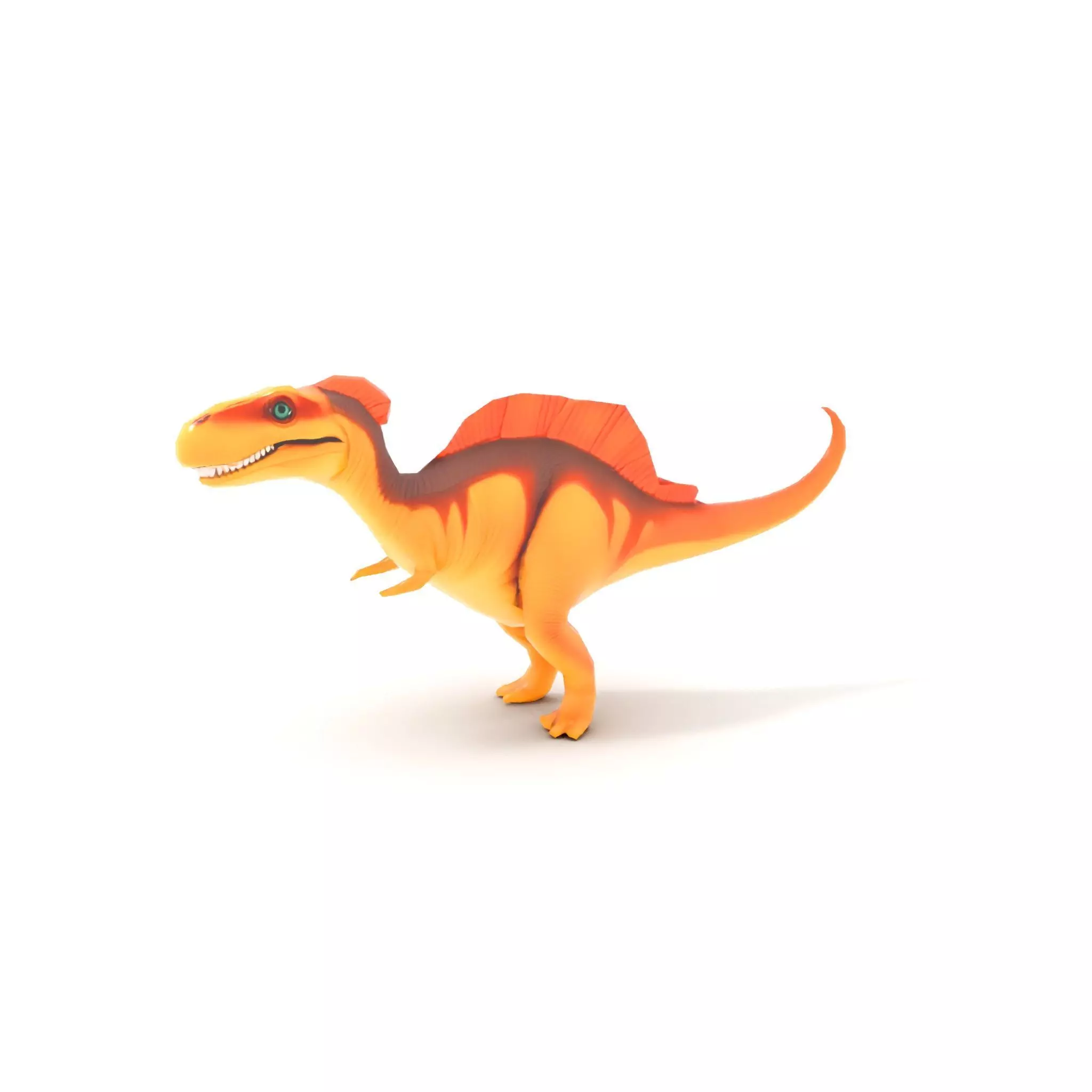 Orange Dinosaur model pack Low-poly 3D model_22