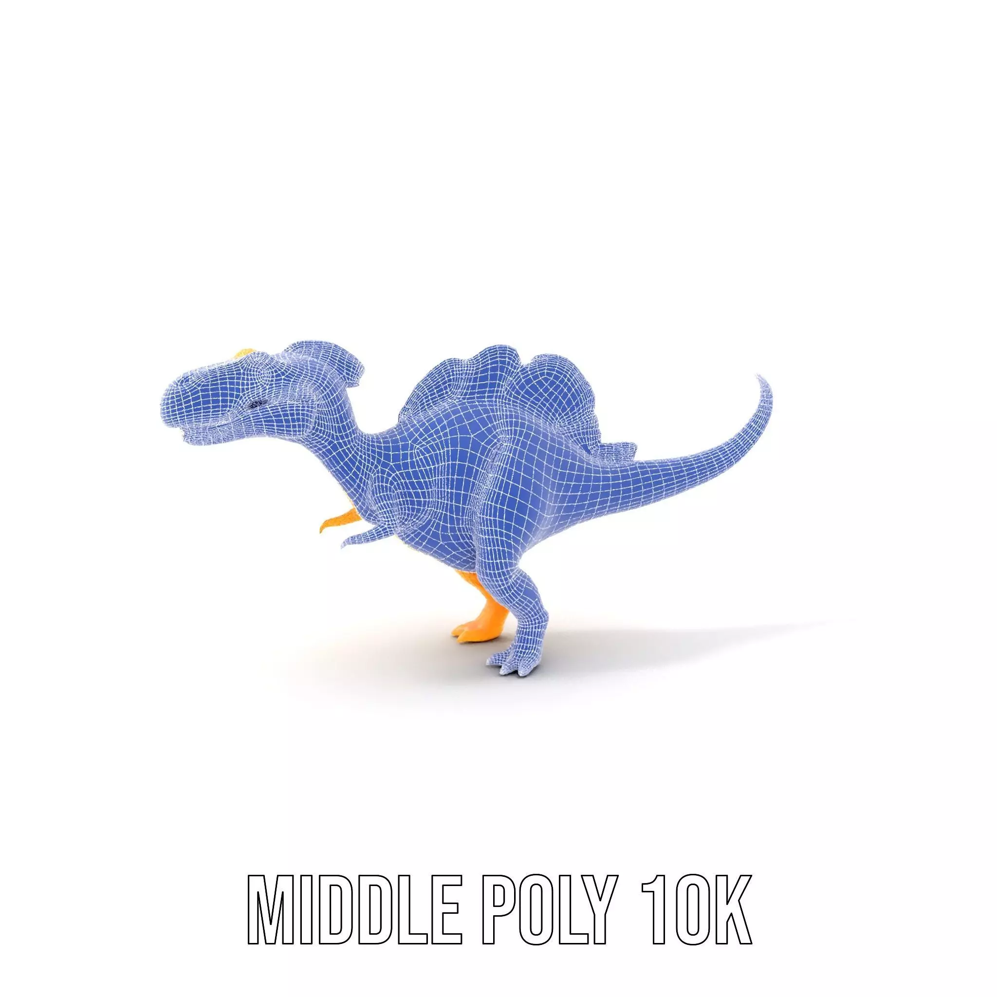 Orange Dinosaur model pack Low-poly 3D model_16