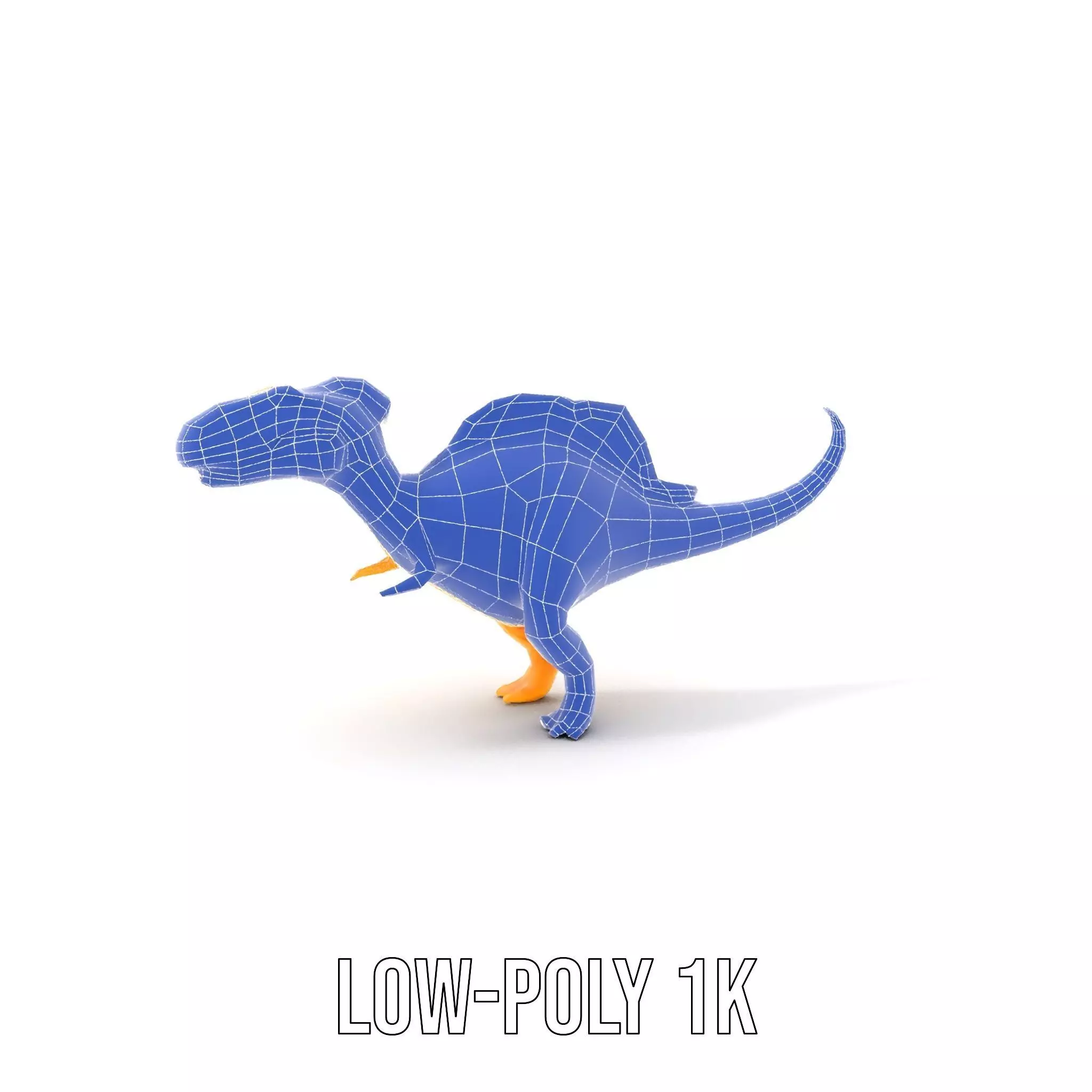 Orange Dinosaur model pack Low-poly 3D model_25