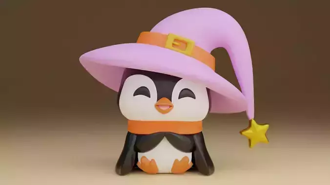 Halloween wizard penguin 12