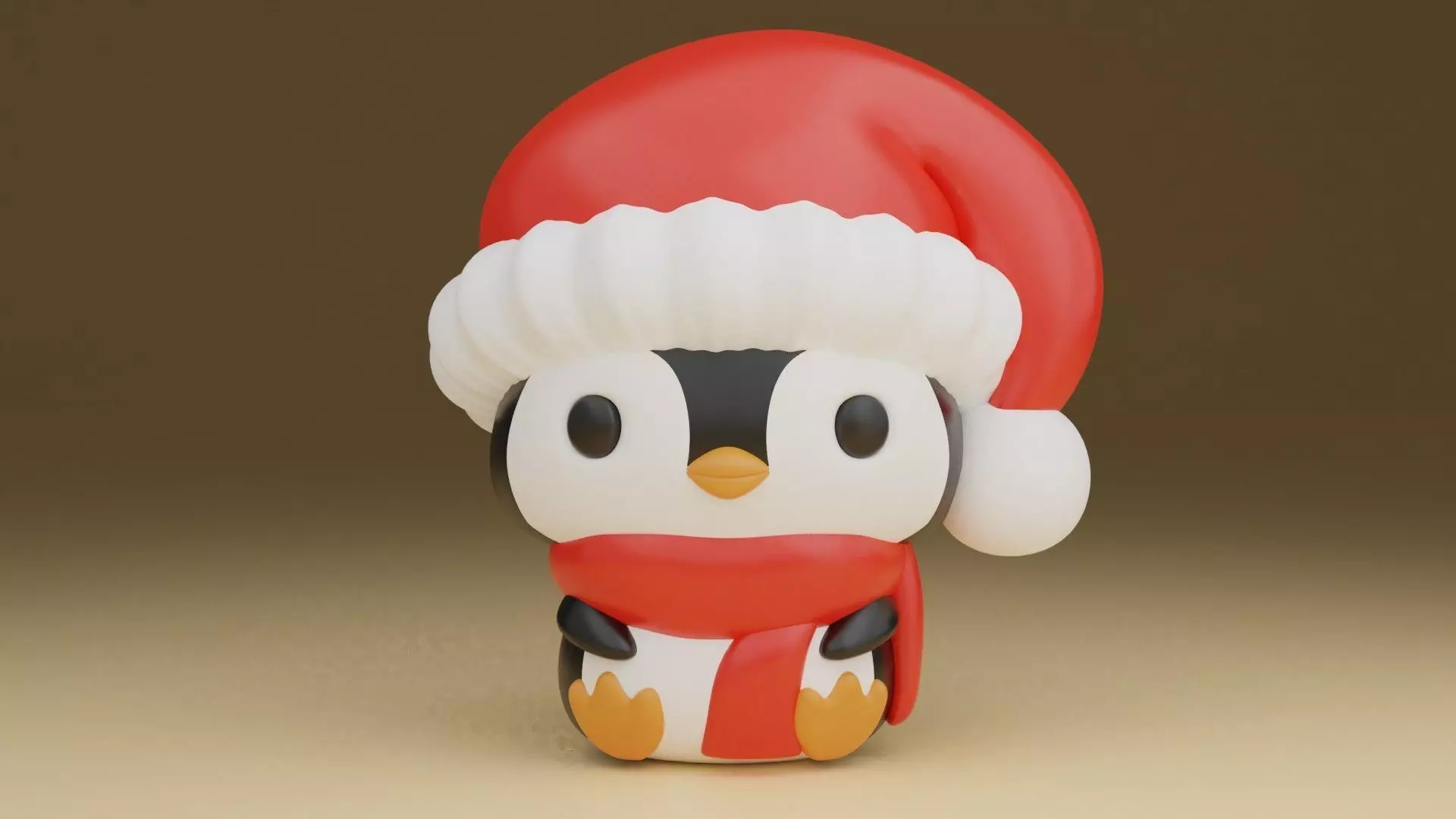 Christmas penguin 04 3D print model_0