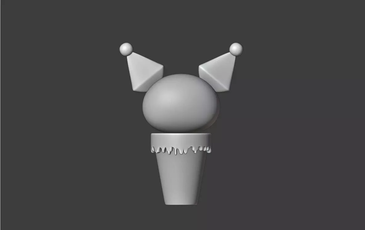 Ice cream sanrio kuromi 25 3D print model_5