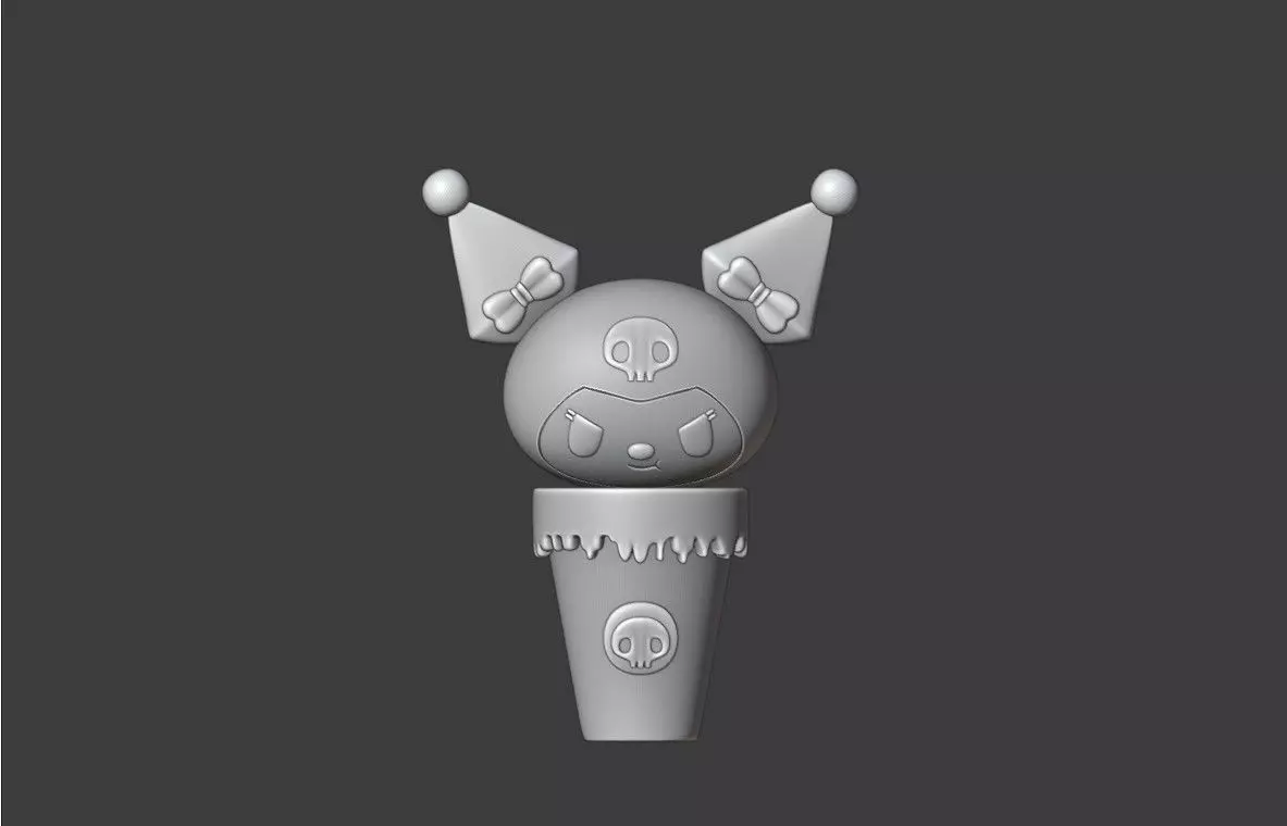 Ice cream sanrio kuromi 25 3D print model_1