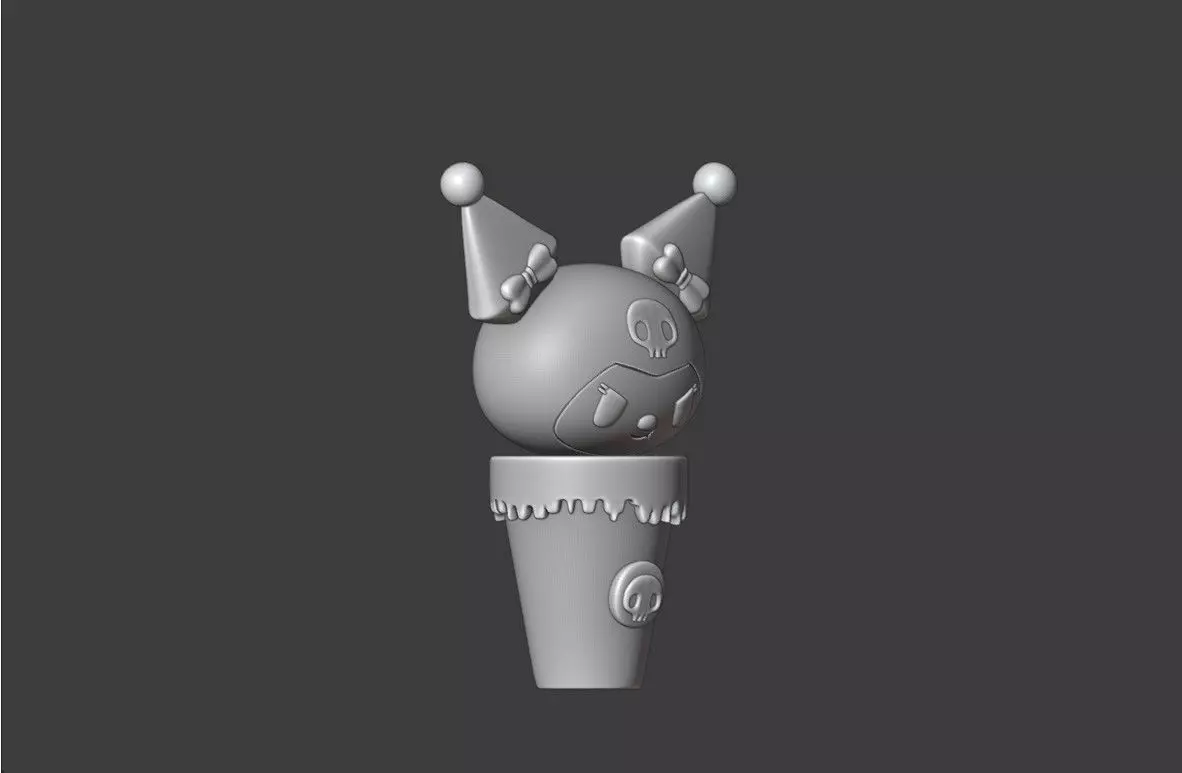 Ice cream sanrio kuromi 25 3D print model_2