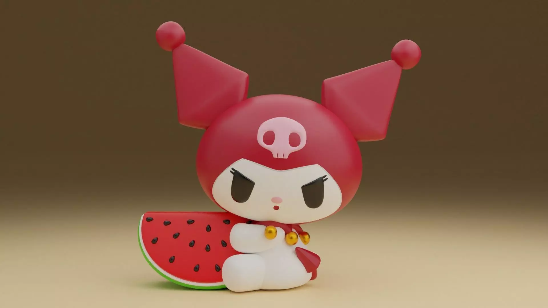 Summer sanrio kuromi 24 3D print model_0