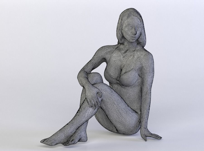 Tilda 0035 Woman in underwear sitting