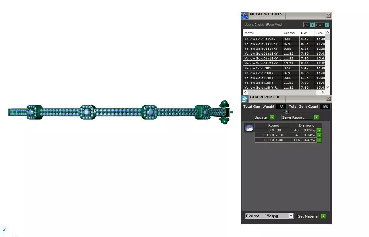 Ladies Brecelet 3D print model_9
