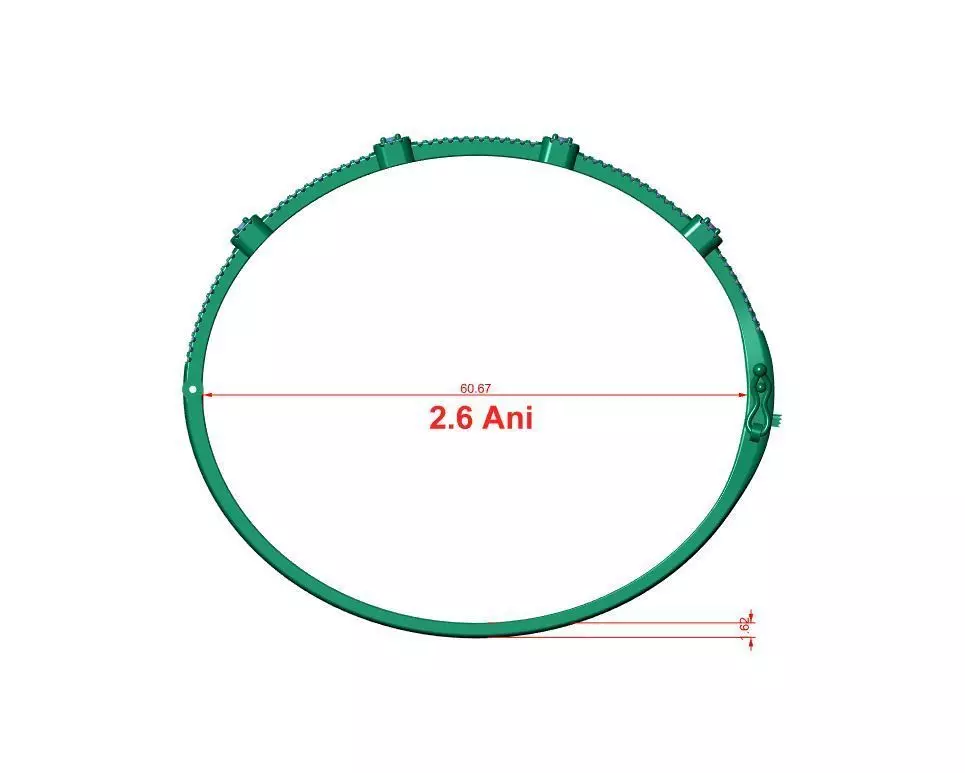 Ladies Brecelet 3D print model_14