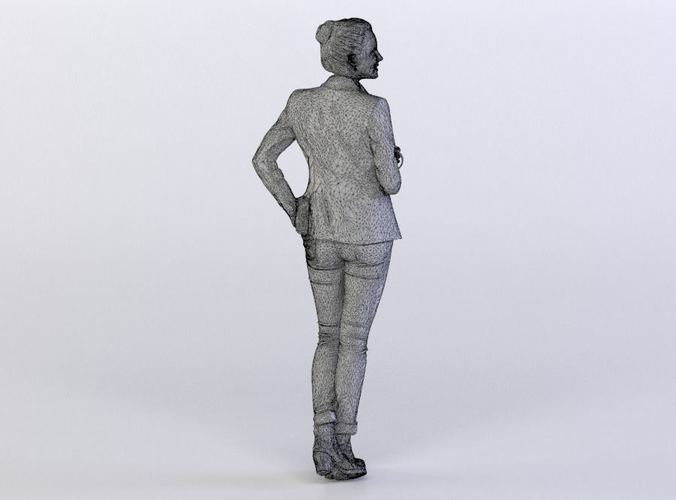 Petra 0410 Woman walking away with a cup