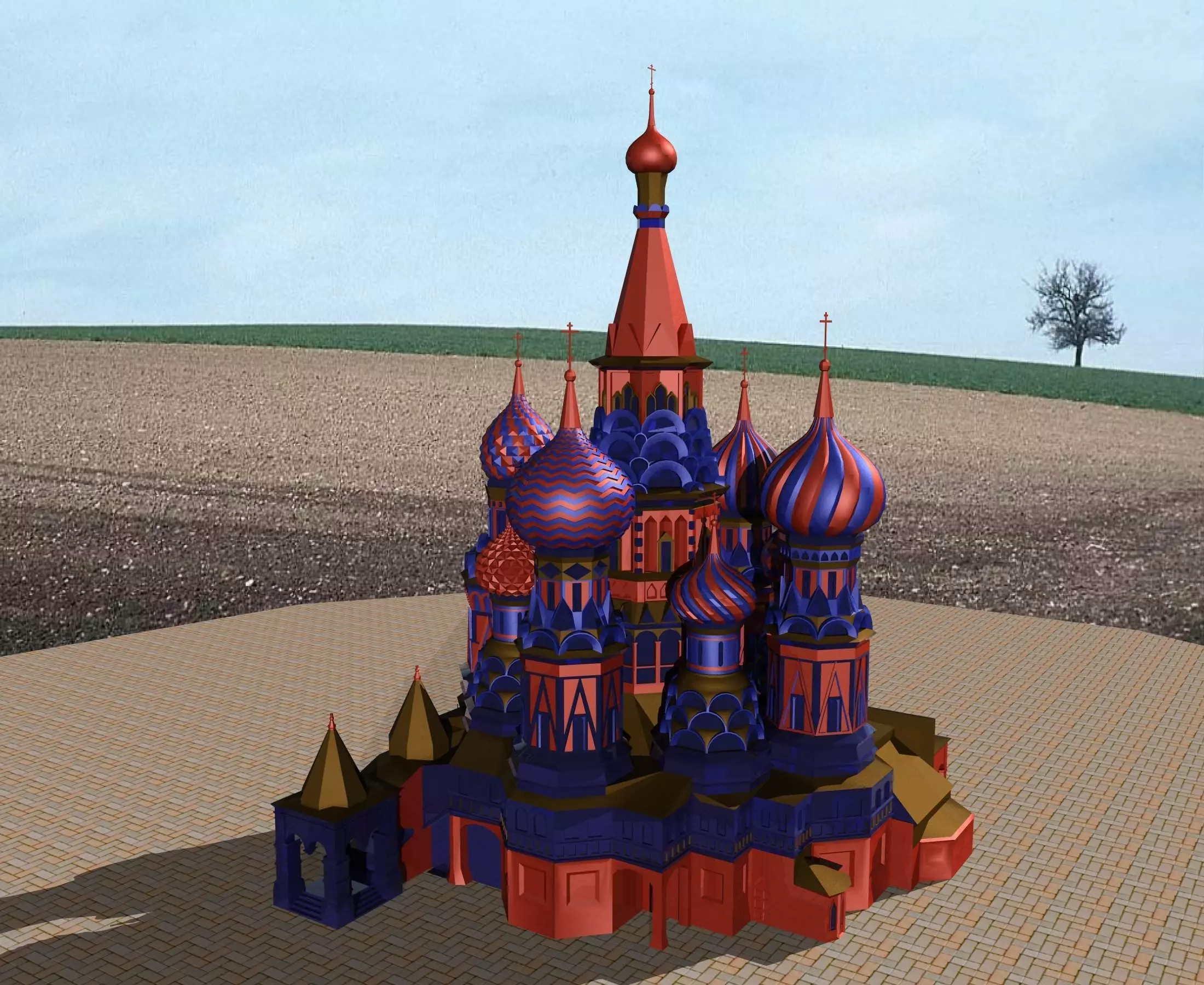 Cathedral-Russian Architucture Free 3D model