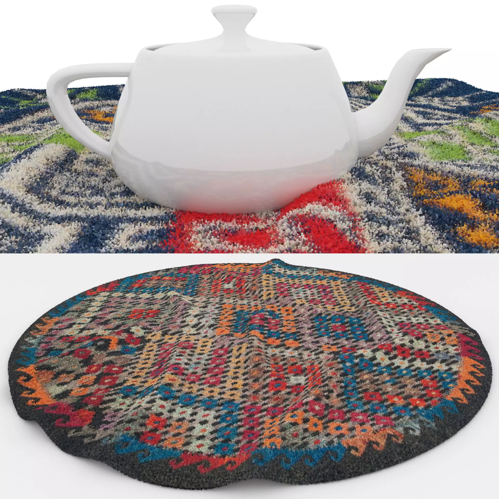 Rugs No 1058 Low-poly 3D model_1