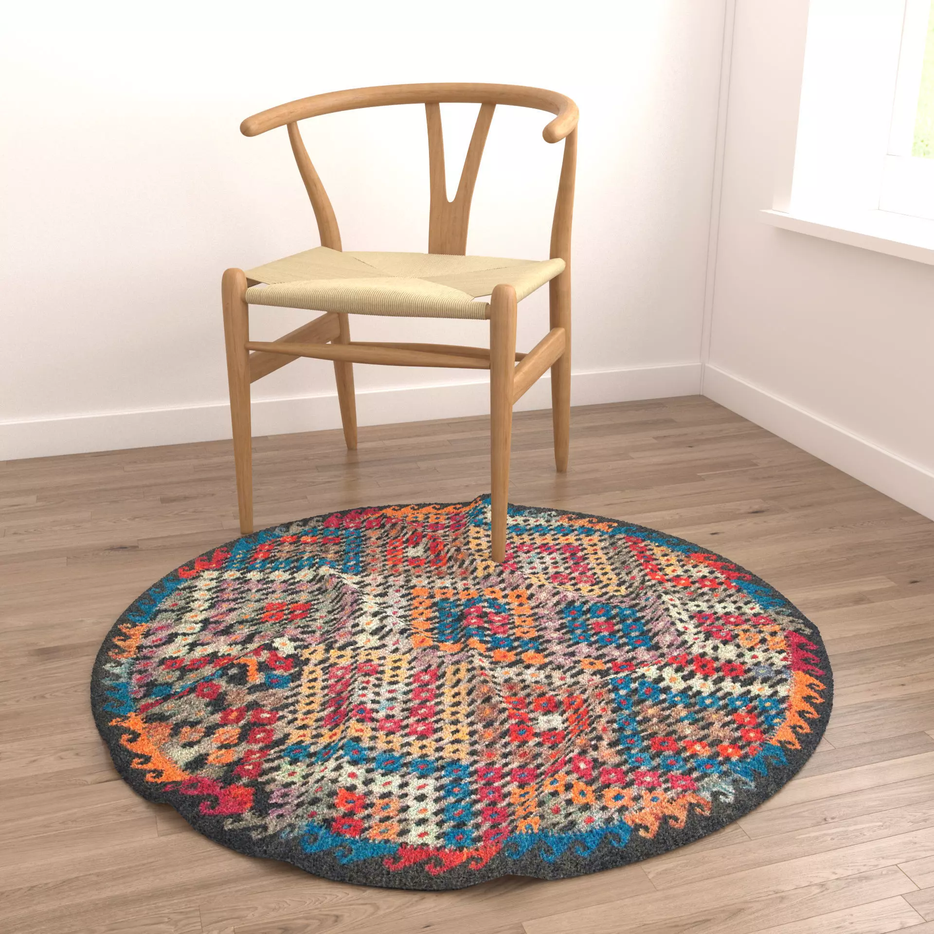 Rugs No 1058 Low-poly 3D model_3