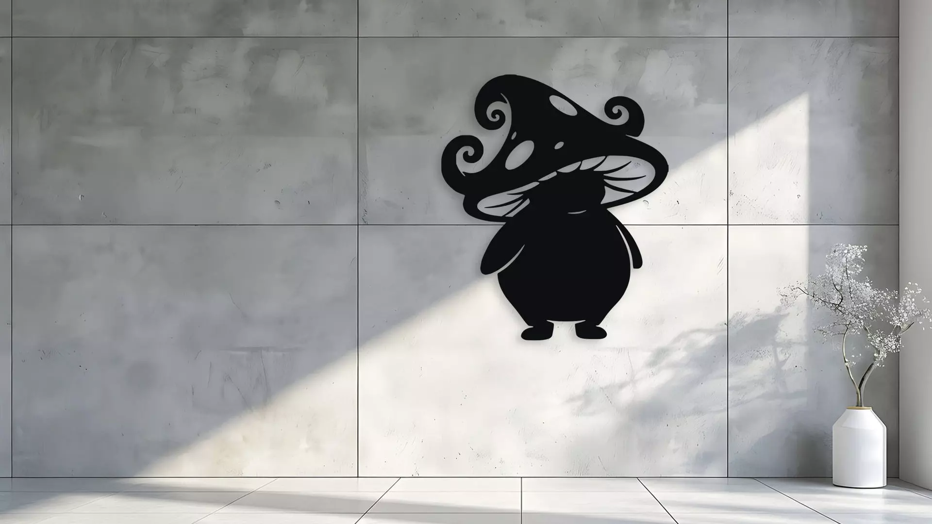 Mushroom Wall Decor Art 3D model_1