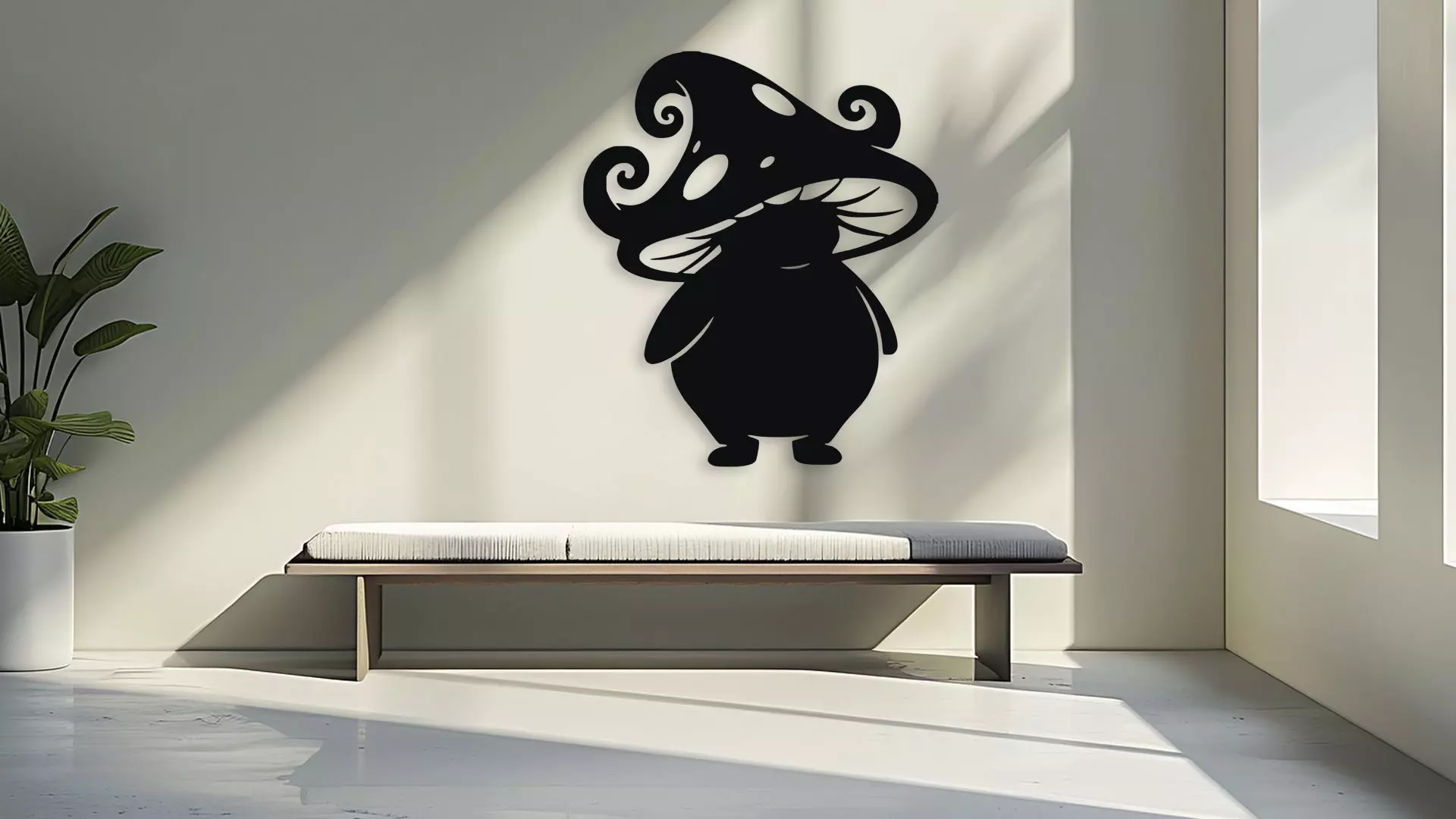 Mushroom Wall Decor Art 3D model_3