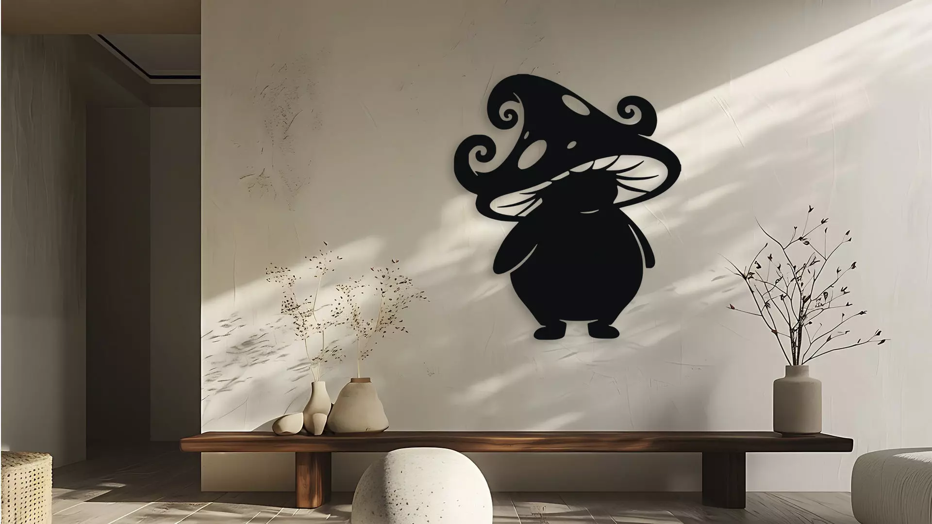 Mushroom Wall Decor Art 3D model_0