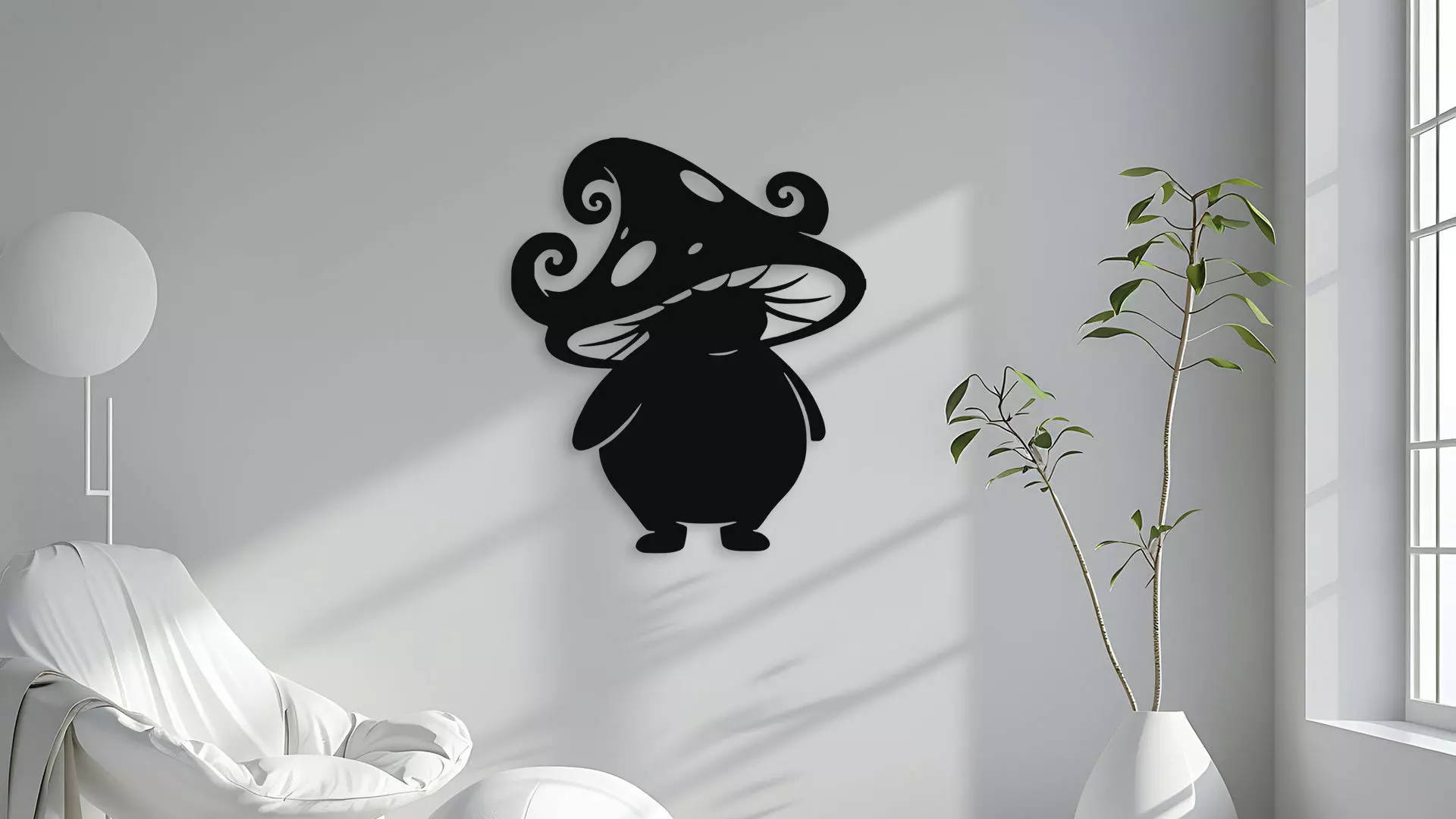 Mushroom Wall Decor Art 3D model_4