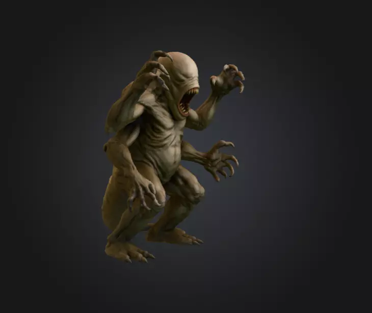 Lurking Menace Low-poly 3D model_2