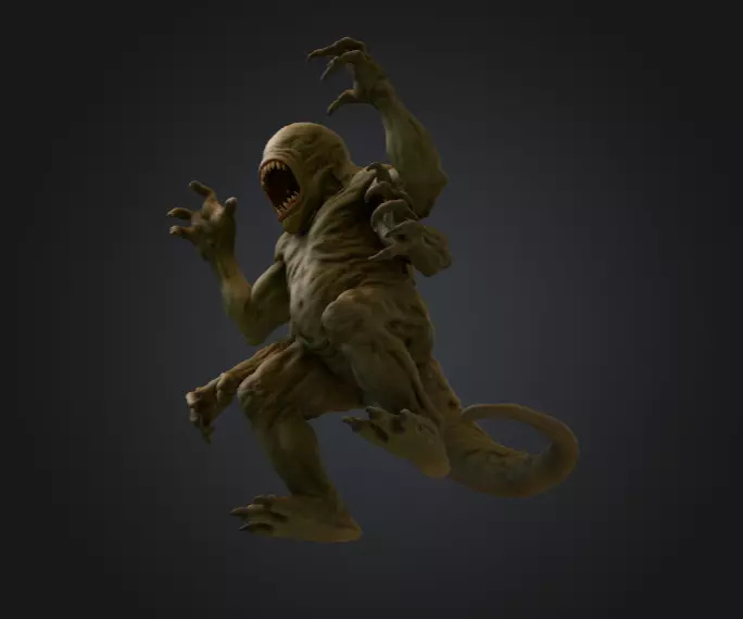 Lurking Menace Low-poly 3D model_14