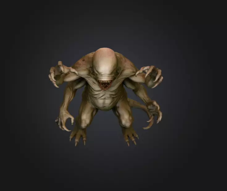Lurking Menace Low-poly 3D model_9