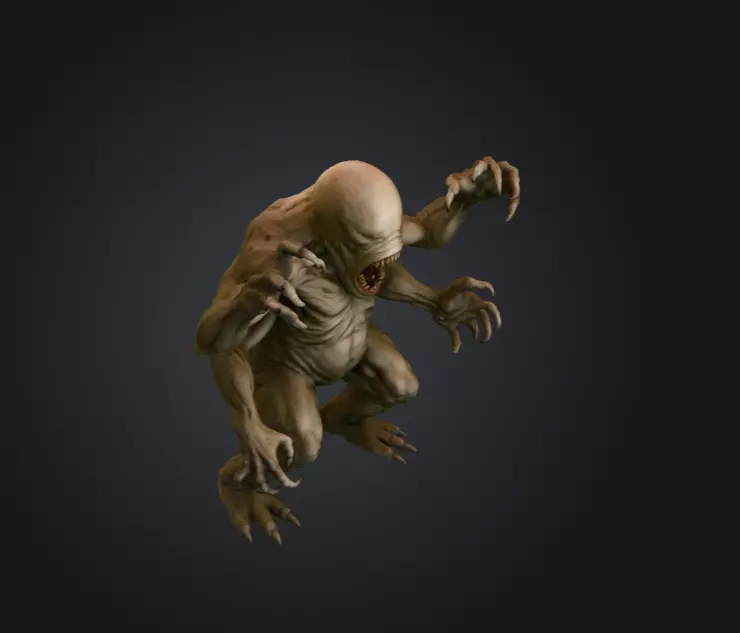 Lurking Menace Low-poly 3D model_10