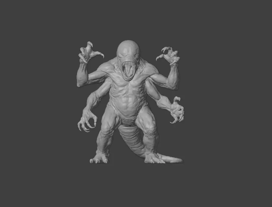Lurking Menace Low-poly 3D model_18