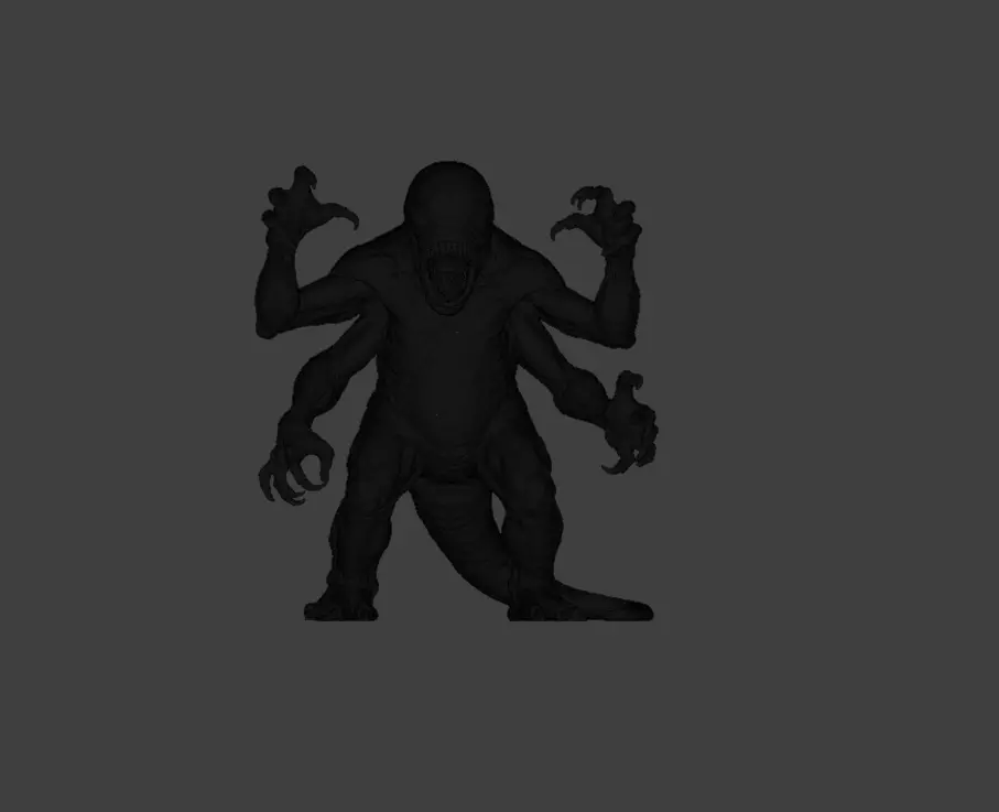 Lurking Menace Low-poly 3D model_24