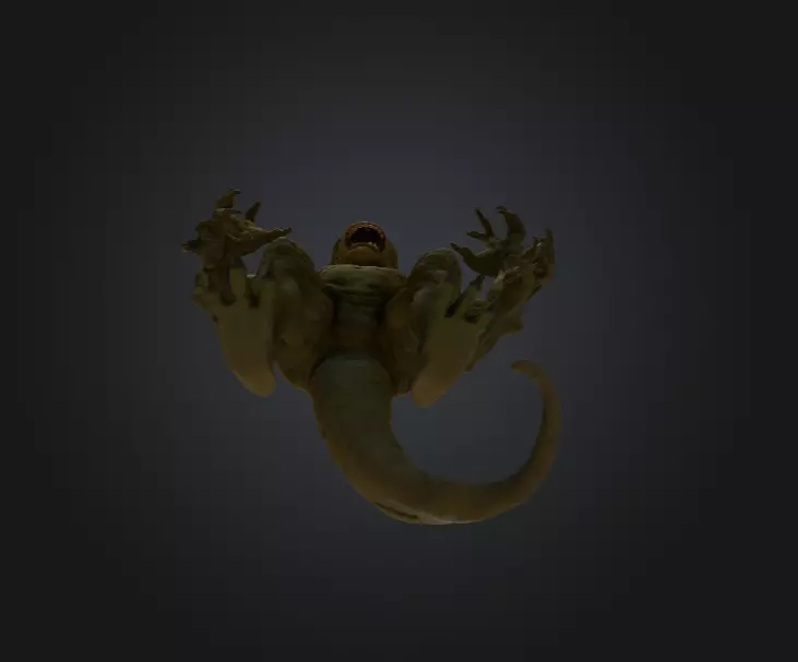 Lurking Menace Low-poly 3D model_16