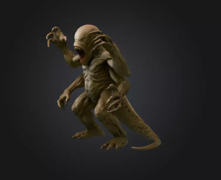 Lurking Menace Low-poly 3D model_8