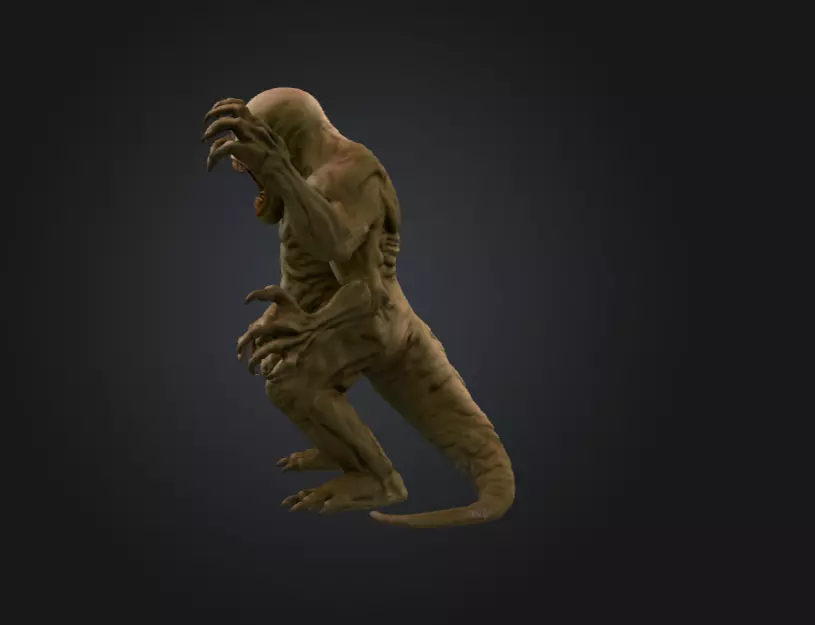 Lurking Menace Low-poly 3D model_7