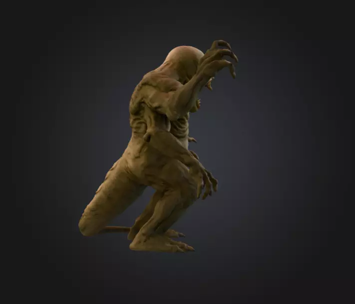 Lurking Menace Low-poly 3D model_3