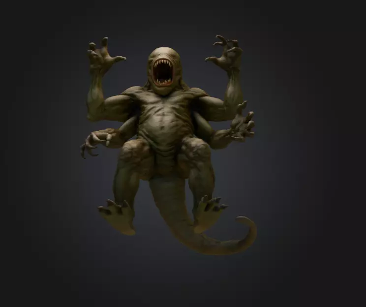 Lurking Menace Low-poly 3D model_12
