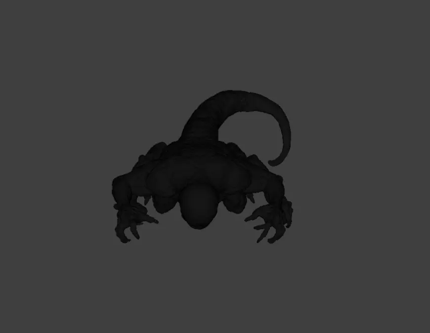 Lurking Menace Low-poly 3D model_28