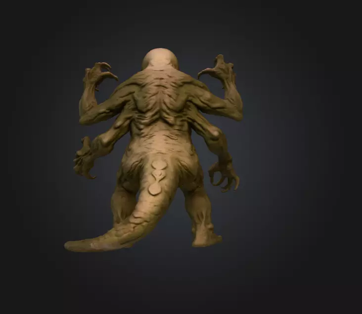 Lurking Menace Low-poly 3D model_5