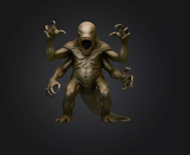 Lurking Menace Low-poly 3D model_1
