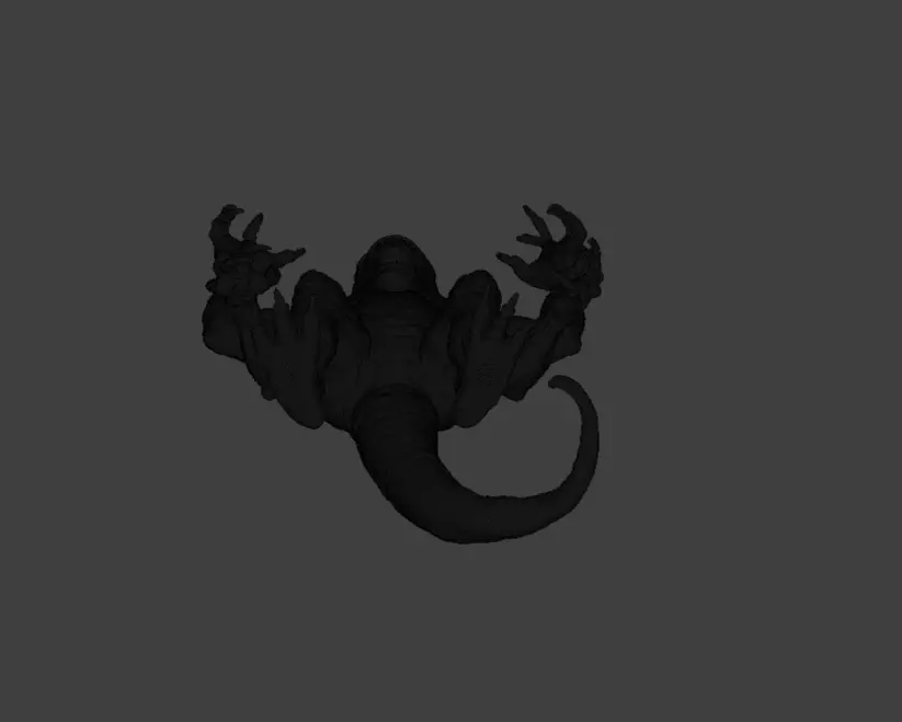 Lurking Menace Low-poly 3D model_29