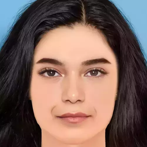 Iman Vellani Head - No Hair - Low poly head for game