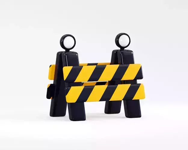 Cartoon Road Berrier