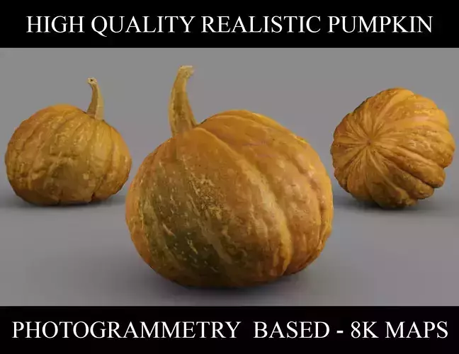 HIGH QUALITY REALISTIC PUMPKIN 8K MAPS