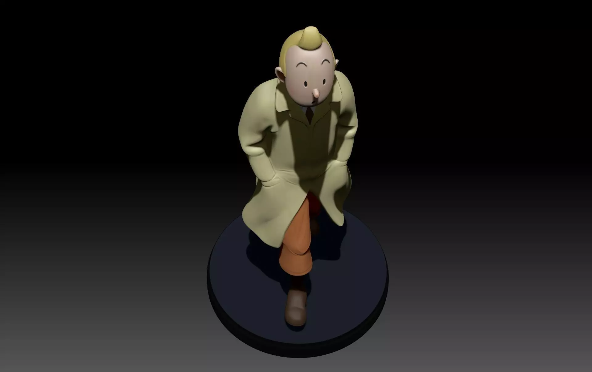 3D Printable TinTin in trench coat 3D print model_6