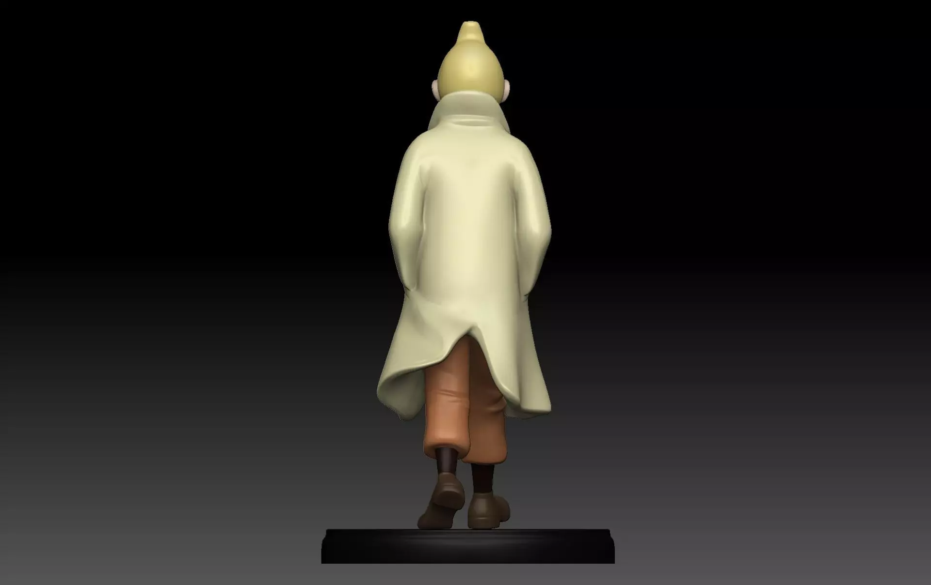 3D Printable TinTin in trench coat 3D print model_2